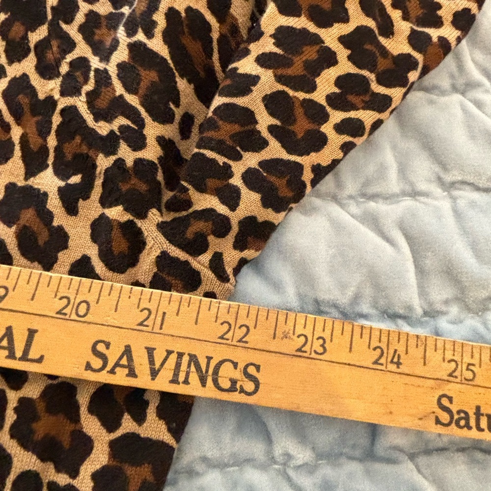 CLASSIC LANDS END COTTON ANIMAL PRINT SWEATER WITH 3/4 SLEEVES. SIZE L - Picture 5 of 5
